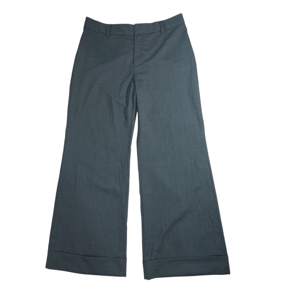 Gap Charcoal Gray Wide Leg Cuff Trousers 12 ANKLE